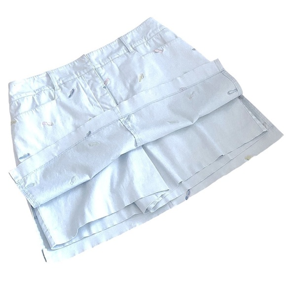 G-FLEX Mini Skort/Skirt Women’s Size Medium Embroidered Flip Flop Pattern Blue - Picture 8 of 8